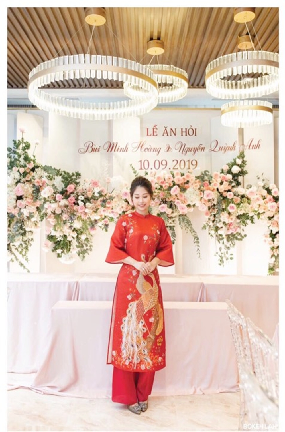 Áo Dài Gấm Đỏ - Tay Lỡ Áo Dài Gấm Đỏ - Tay Lỡ