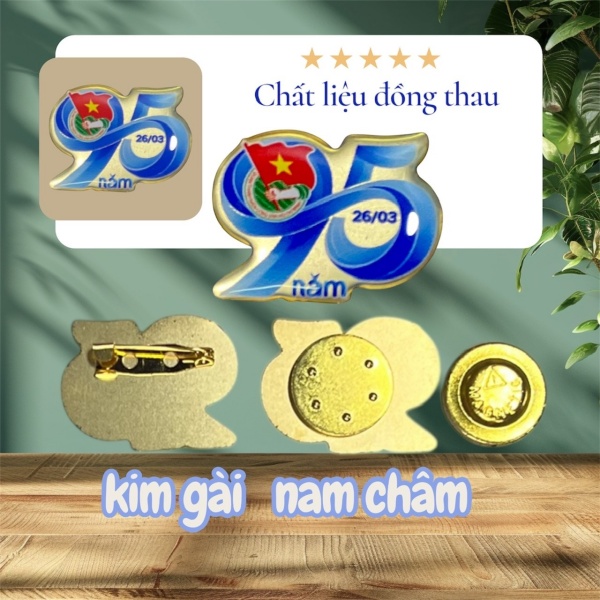 Huy hiệu đoàn 95 năm - đồng thau Huy hiệu đoàn 95 năm - đồng thau