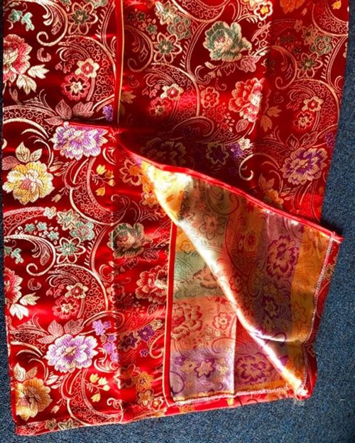 Sườn Xám Nữ Gấm Đỏ Sườn Xám Nữ Gấm Đỏ