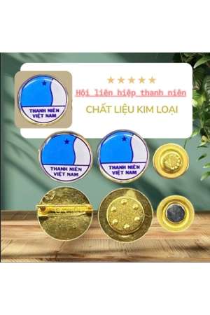 Huy hiệu Hội LHTN Kim loại (Kim gài - Nam châm)