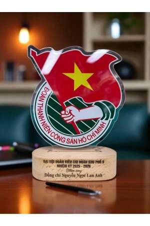 KNC LOGO ĐOÀN MICA - ĐẾ ĐÈN